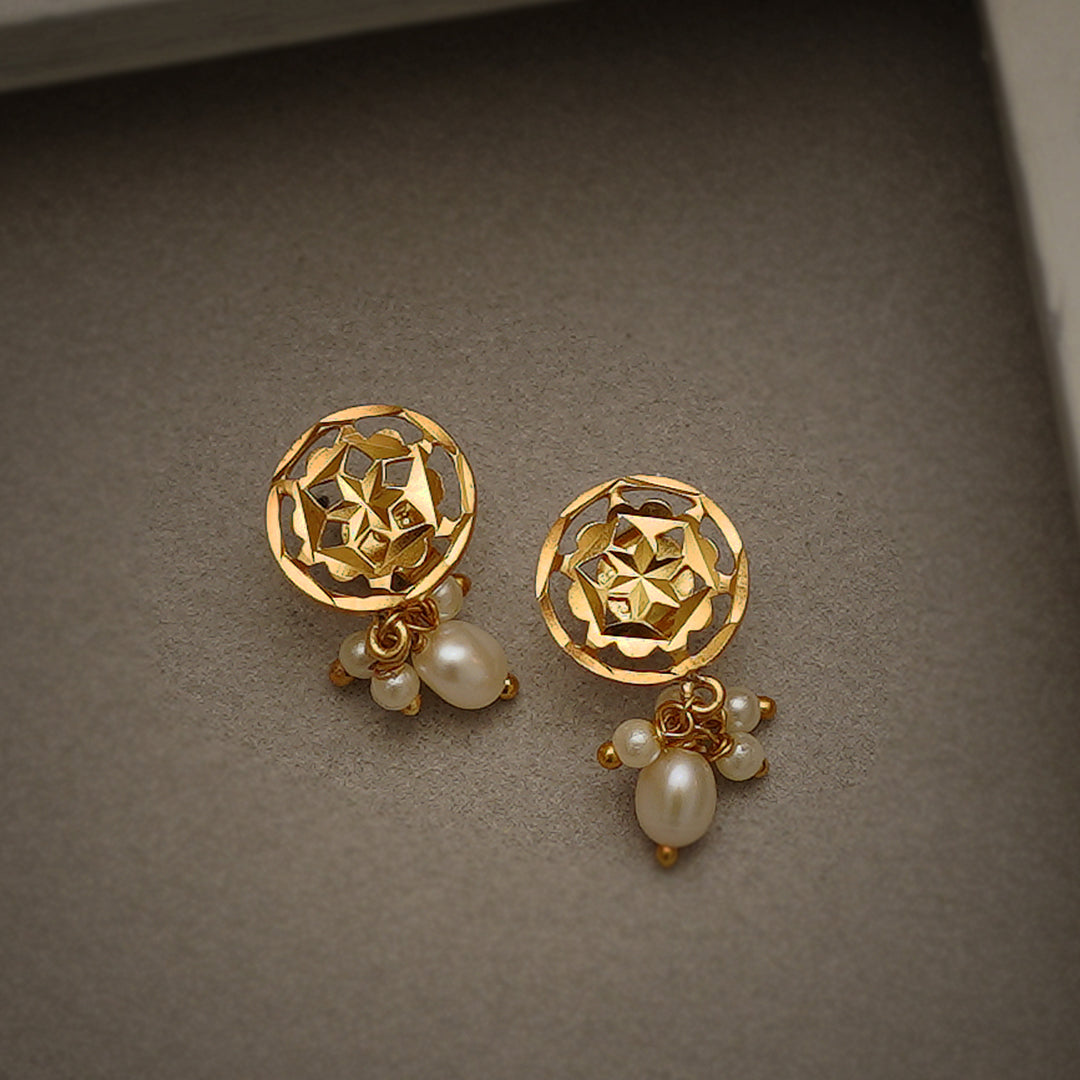 Buy Peacock 22k Gold Stud Jhumki Earrings Handmade Yellow Gold Online in  India  Etsy  Gold earrings models Gold earrings for women Gold earrings  designs