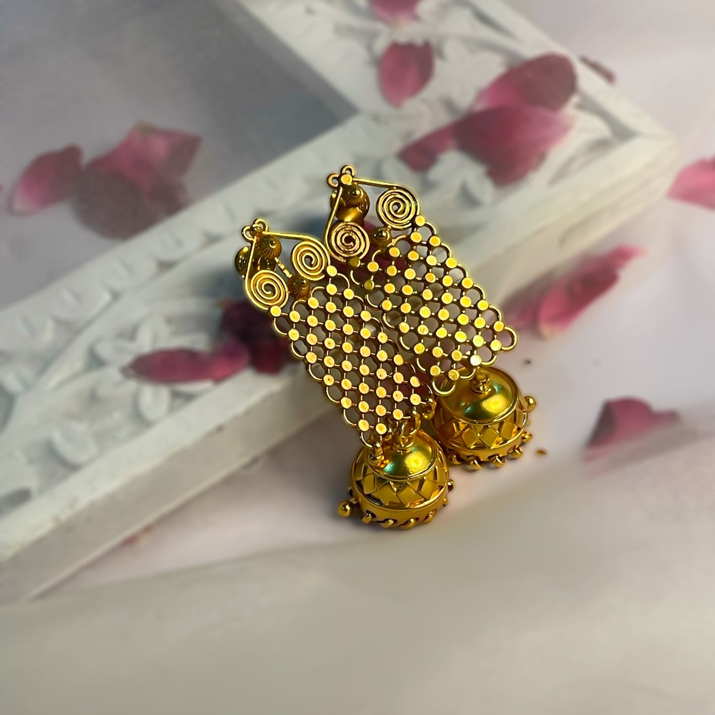 Nargisi Gold plated Earrings